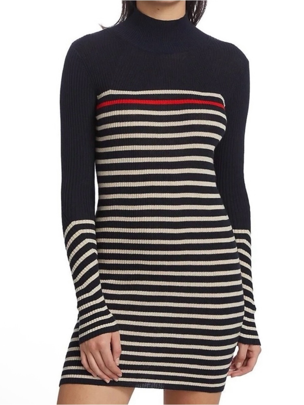 Rag & Bone Women’s Kate Navy Stripe Cashmere Blend Long Sleeve Dress Size XS NWT